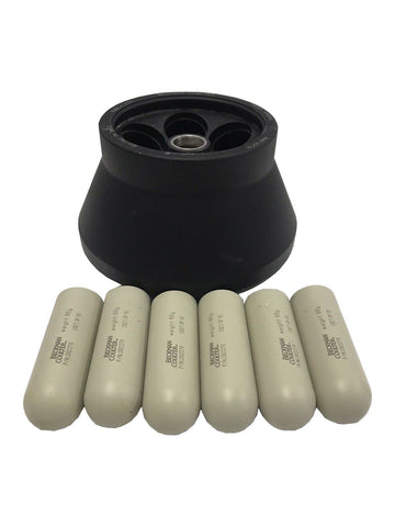 Beckman Coulter FX6100 Fixed Angle Rotor with 15mL Adapters 392270 for X-12