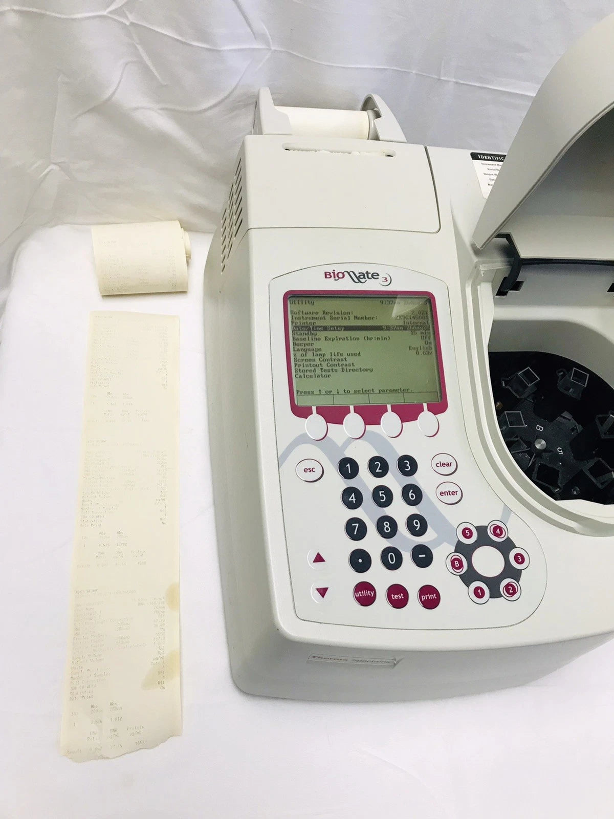 Thermo Scientific Biomate 3 UV Visable Spectrophotometer 335905P w/ Printer