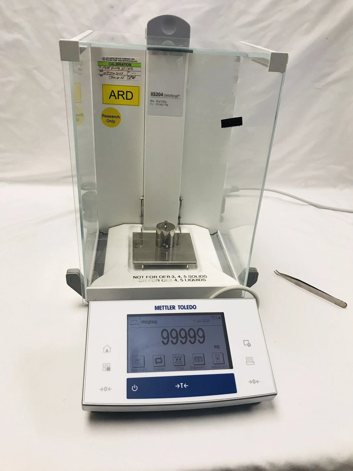 Mettler Toledo XS204 Analytical Digital Lab Balance Scale 220g X 0.1mg Working