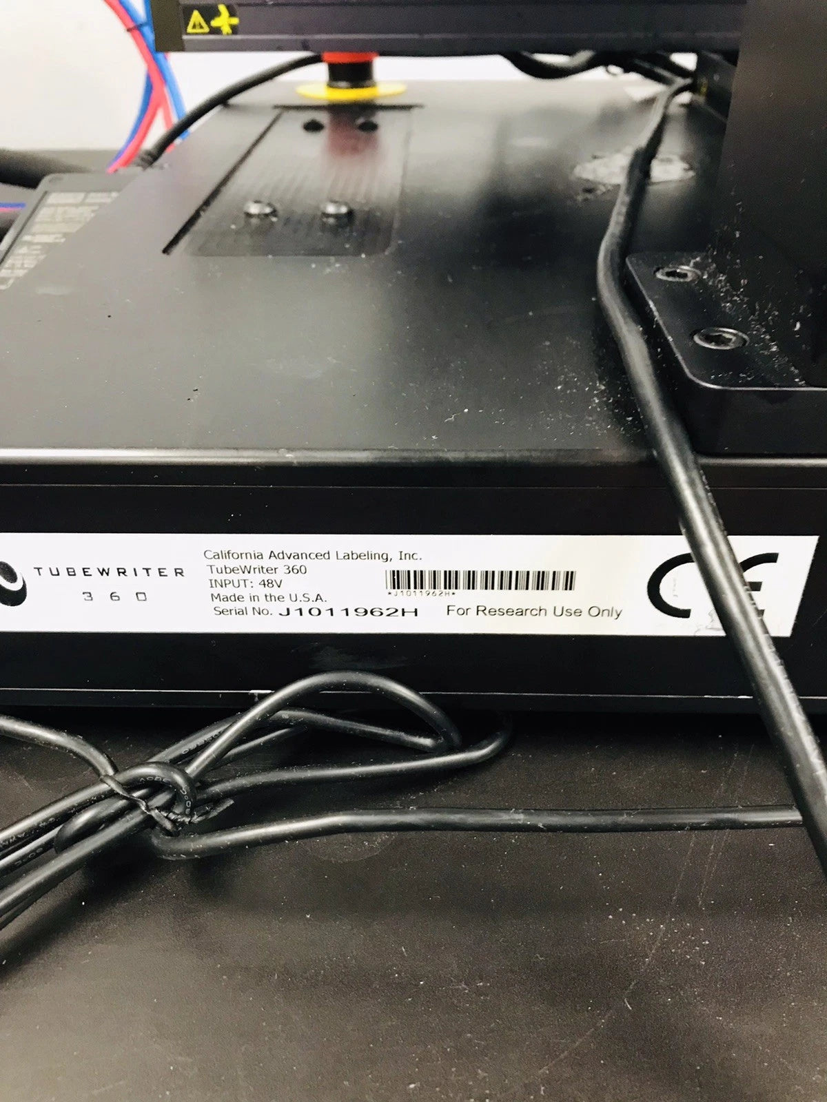 TubeWriter 360 Laboratory Vial Labeling System Videojet 1520 Printer