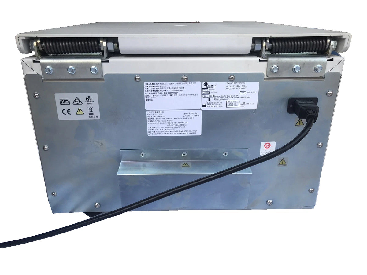 Beckman Coulter Avanti J-15 Centrifuge – JS-4.750 Swinging Bucket Rotor Tested