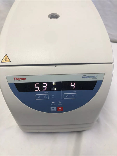 Thermo Sorvall Legend Micro 21 Centrifuge with Rotor & Lid Tested Warranty