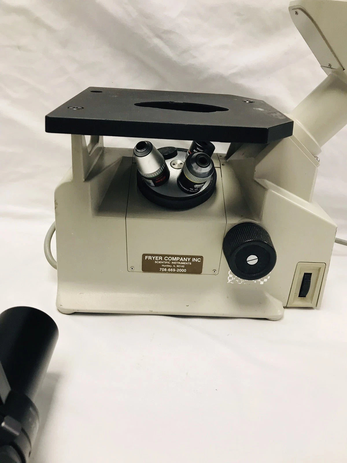 Nikon Inverted Microscope TMS with 3 Objectives AS-IS Parts / Repair 4x 10x 20x