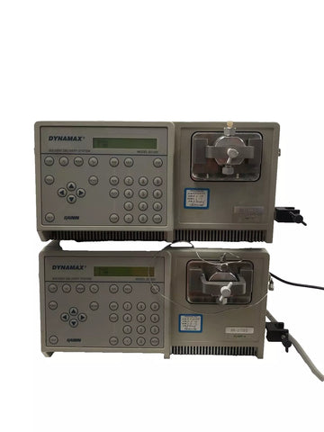 set of 2 Varian Dynamax SD-200 HPLC Pump Rainin Solvent Delivery System Video