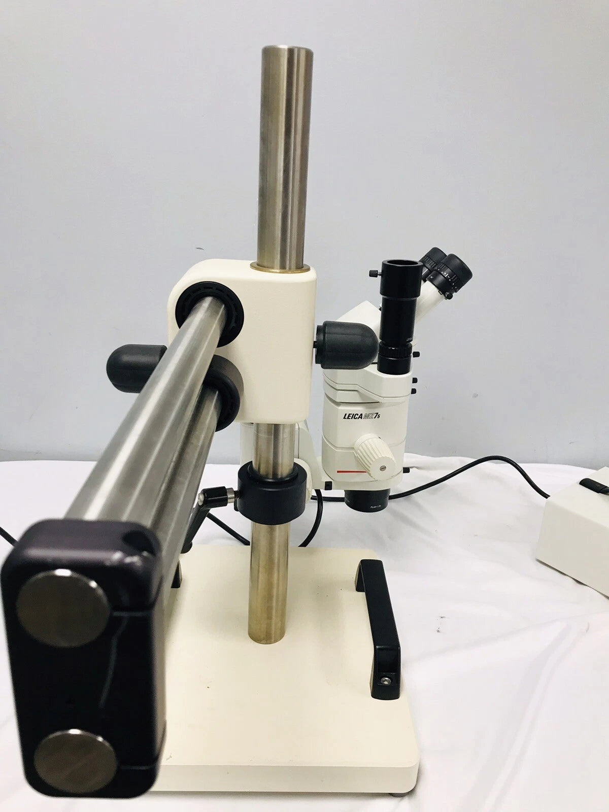 Leica MZ75 Stereo Zoom Microscope Inspection w/ Fiber Optic Lamp & Boon Stand