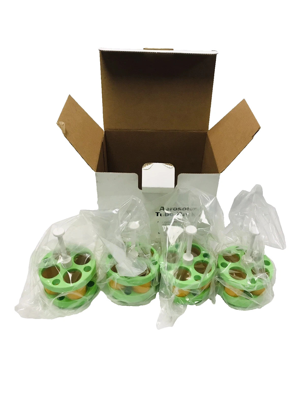 New Sealed Set of 4 Beckman Coulter Aerosolve Tube Racks 358992