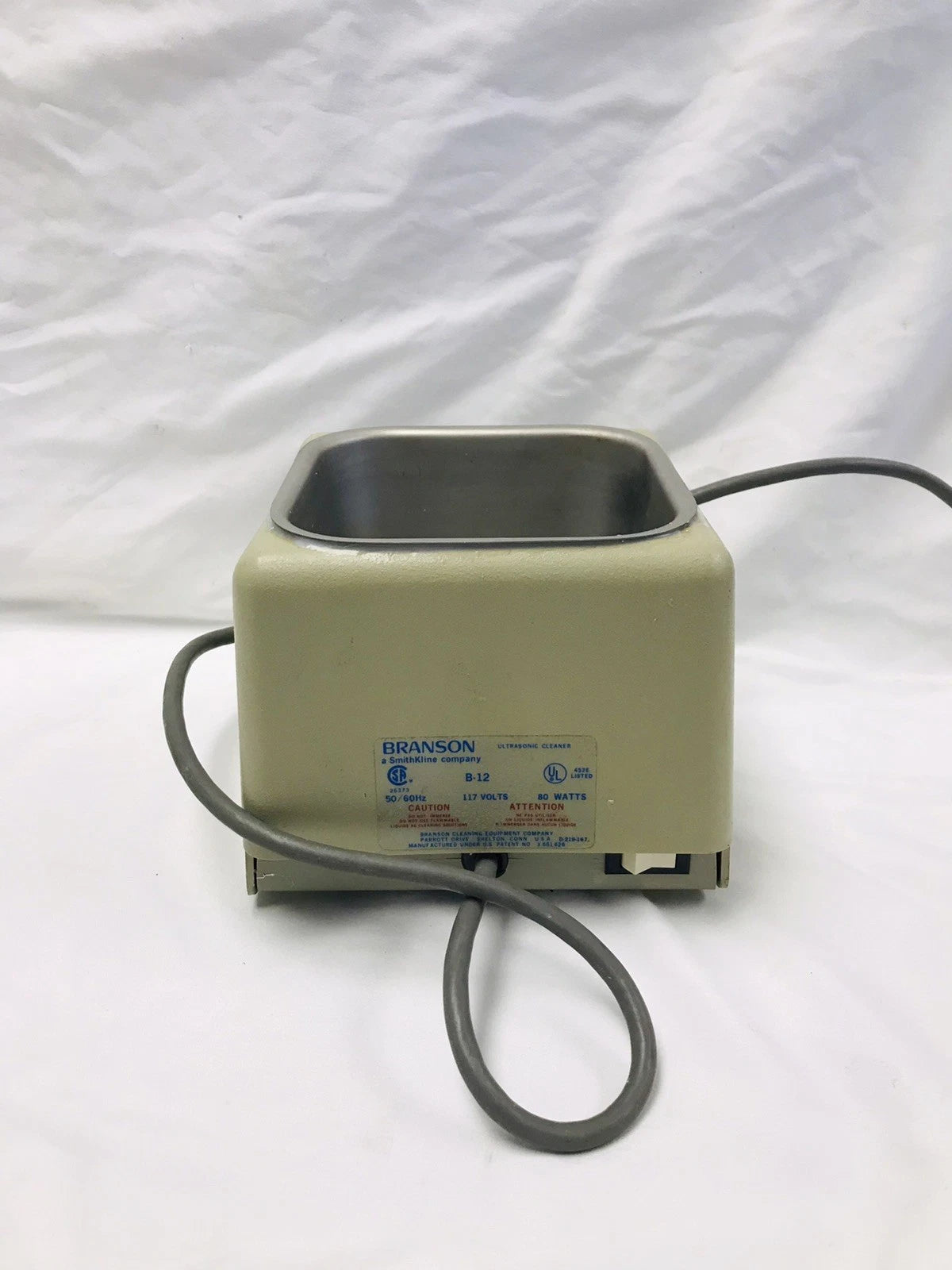 Branson SmithKline B-12 Ultrasonic Cleaner 50/60HZ 117V 80W No Lid Bransonic 12