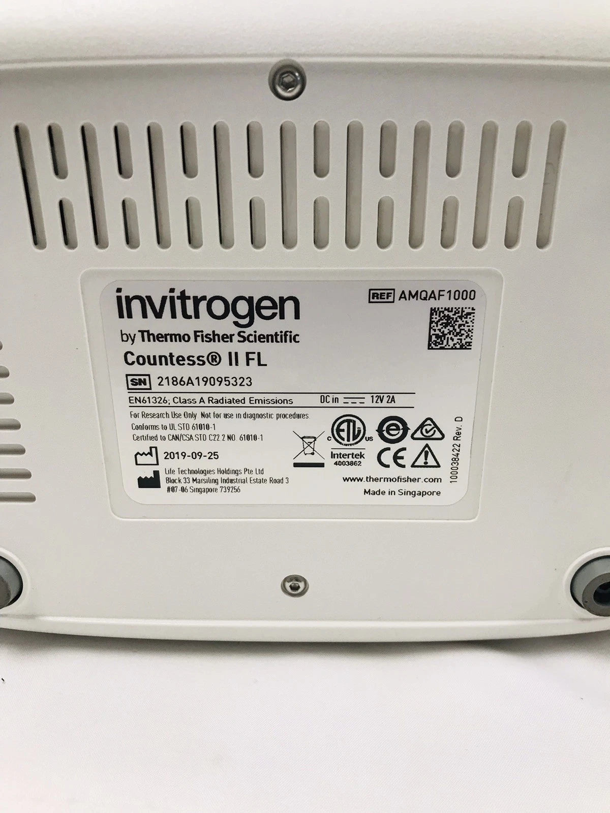 Countess II FL Automated Cell Counter TESTED with Warranty SEE VIDEO