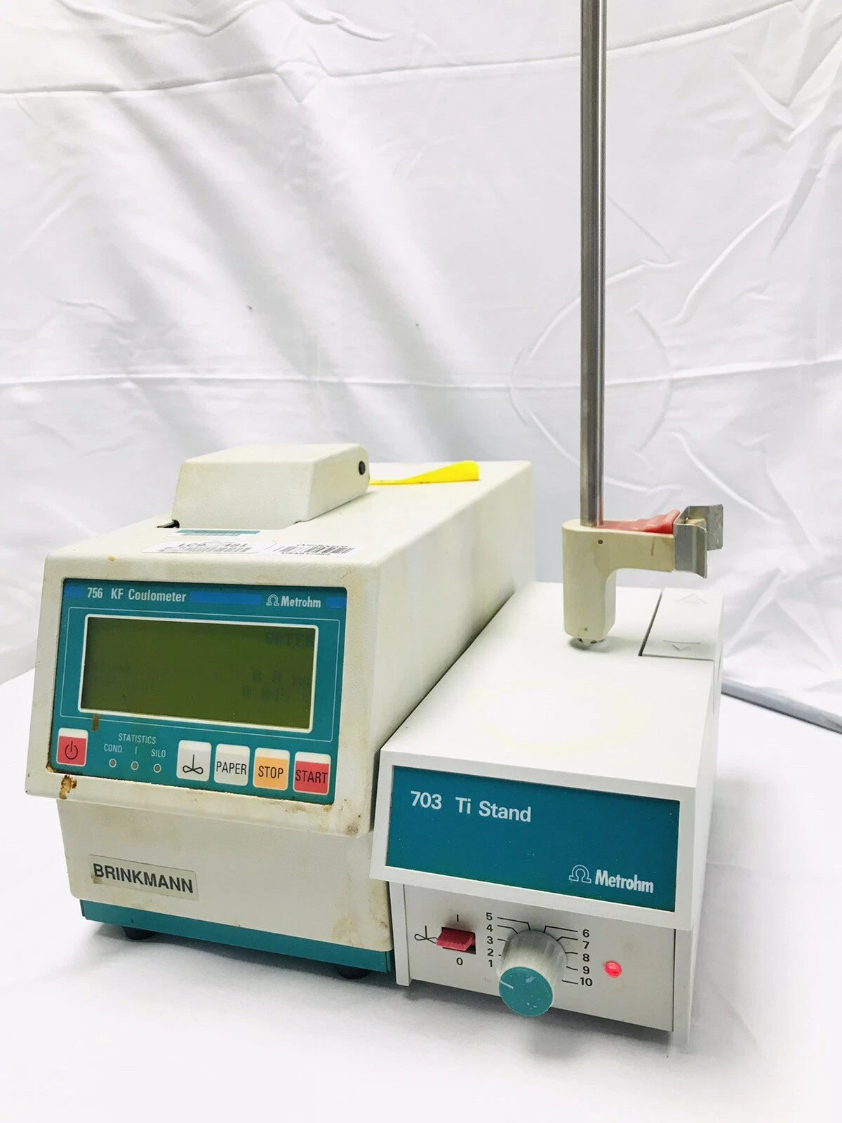 Metrohm 756 KF Coulometer with 703 Ti Stand Power Up Tested