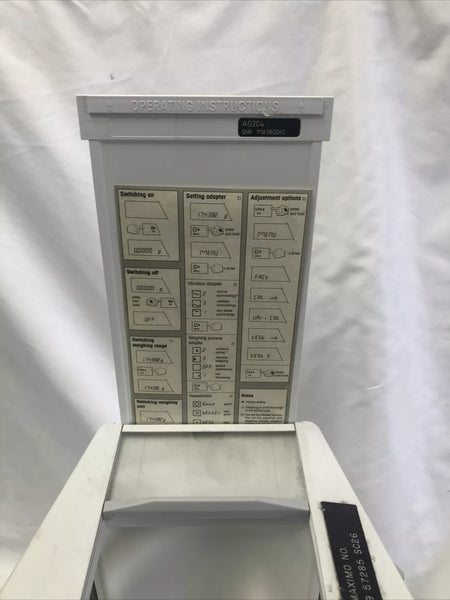 Mettler Toledo AG204 Analytical Balance Scale 210.0000g No Power Up