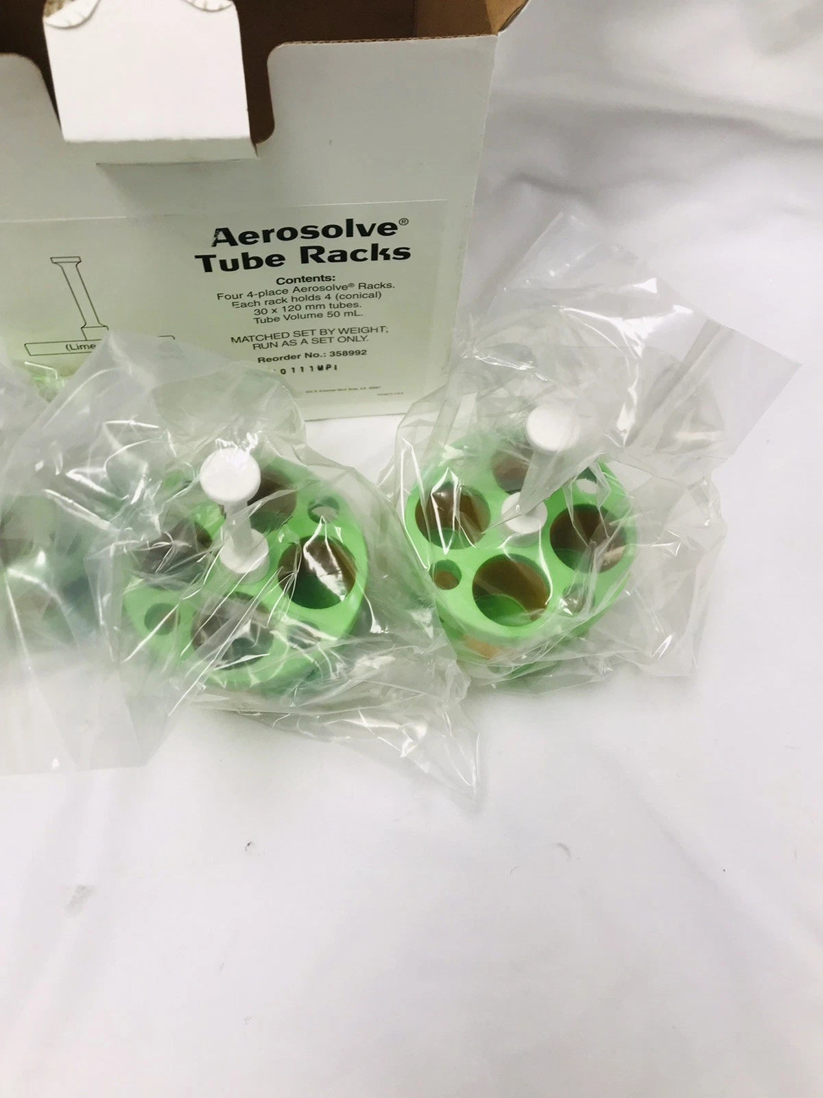 New Sealed Set of 4 Beckman Coulter Aerosolve Tube Racks 358992