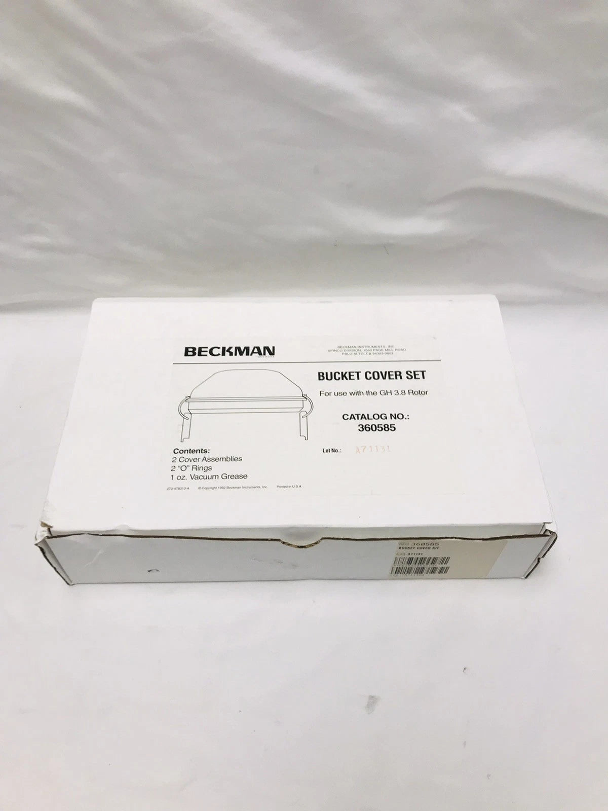 New Beckman Coulter REF 360585 Bucket Cover Set For GH 3.8 Rotor