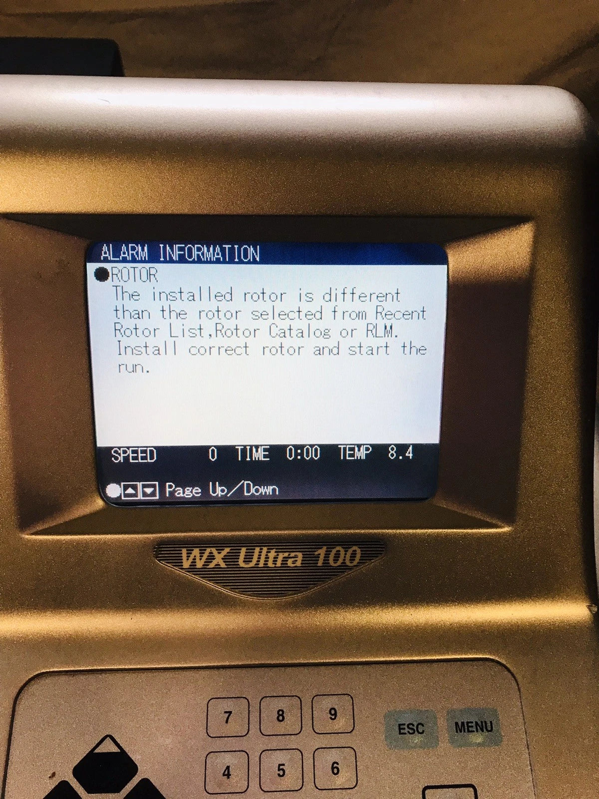 Thermo Scientific Sorvall WX 100 Ultra Series Centrifuge 46902 2009 For Parts