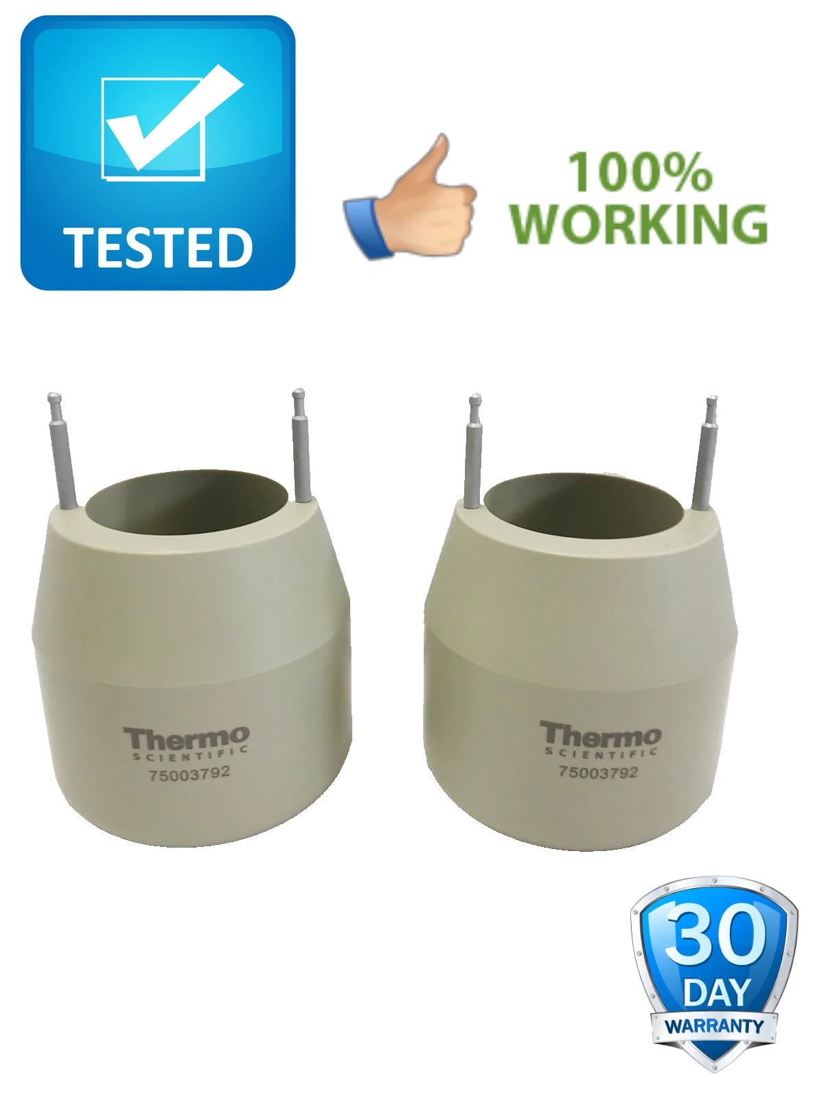 x2 Thermo Scientific 75003792 250mL Conical Bottle for TX-750 Bucket Adapters