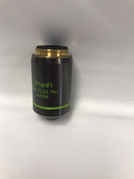 Olympus UPlanFL Ph1 20x0.50 ph1 Phase Contrast Microscope Objective Tested