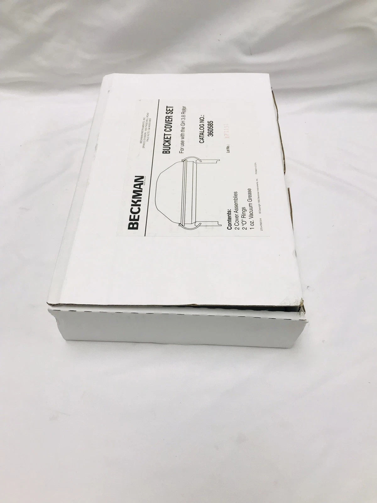 New Beckman Coulter REF 360585 Bucket Cover Set For GH 3.8 Rotor