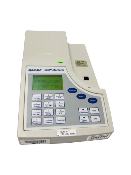 Eppendorf 6131 BioPhotometer Spectrophotom UV/Vis DNA RNA Oligo Protein Bacteria