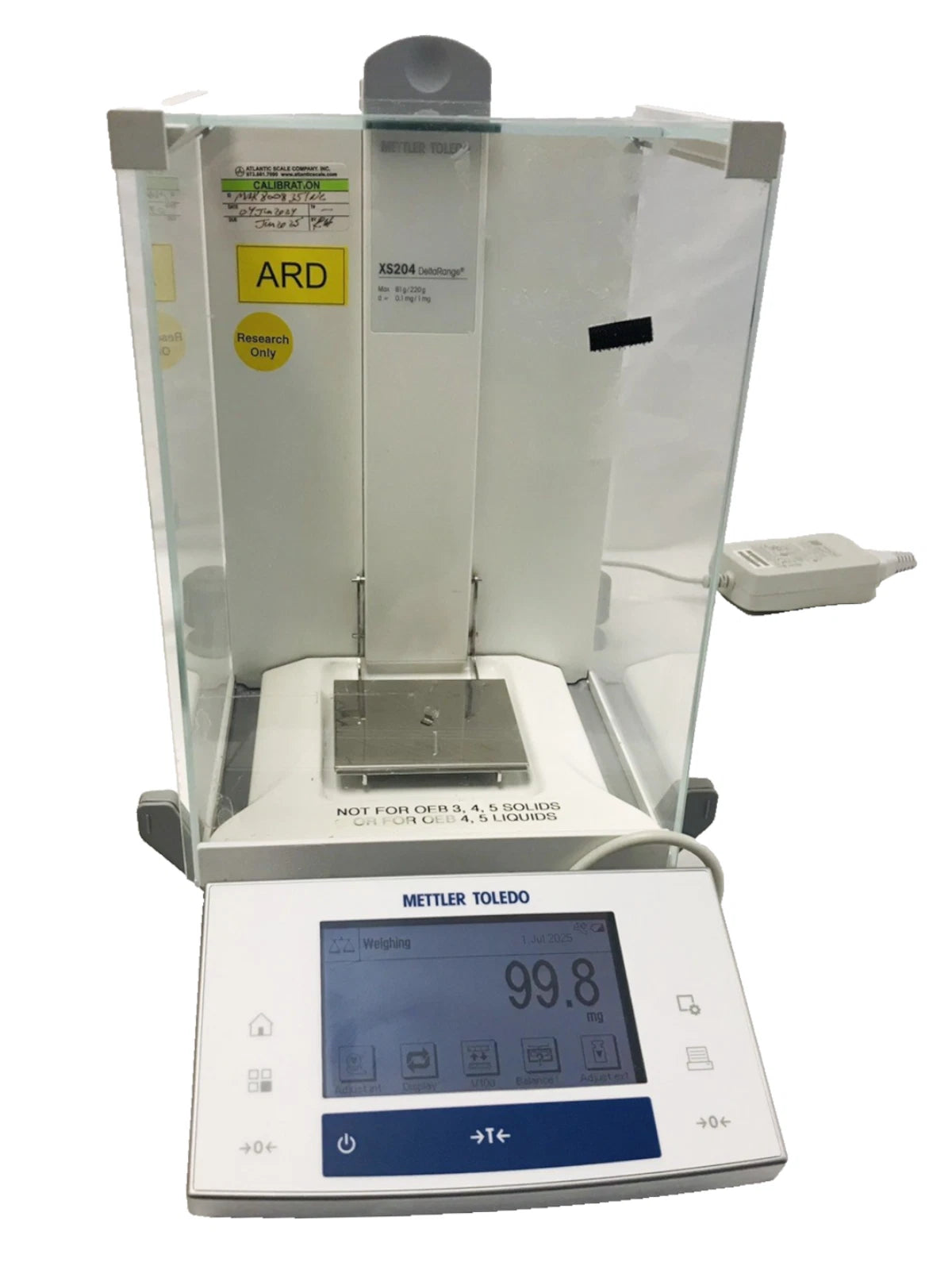 Mettler Toledo XS204 Analytical Digital Lab Balance Scale 220g X 0.1mg Working