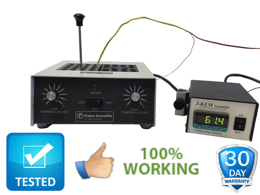 Fisher Scientific Dry Bath Incubator Dual Heat Block 11-718-2 + 2x Heat Blocks