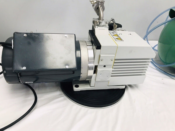 Leybold Trivac D8B Vacuum Pump with ARP 4-8 Exhaust Filter & Flexcell PR-4000 Reservoir