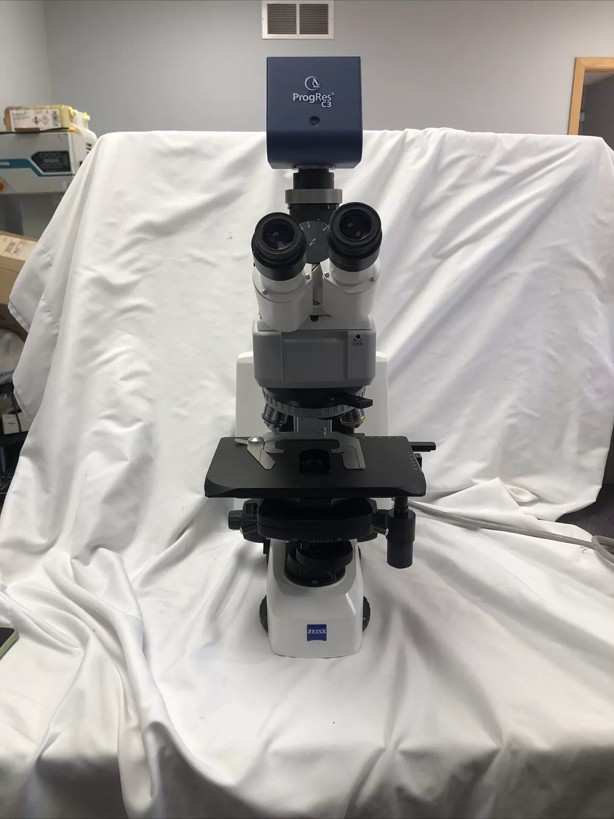 Zeiss Microscope Axio Scope A1 with 2 Objectives Tested Working Video
