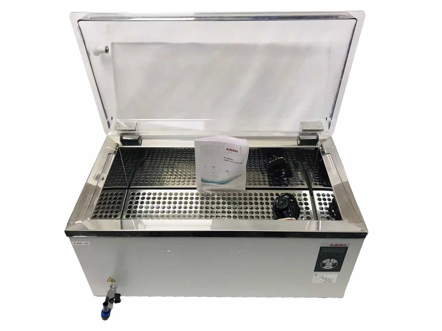 Julabo PURA 22 Water Bath W/ Lift up Cover & Test Tube Rack 20002866 230v Tested