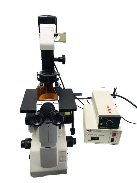 Nikon Eclipse TE200 Phase Fluorescence Microscope Light source 2 Objectives