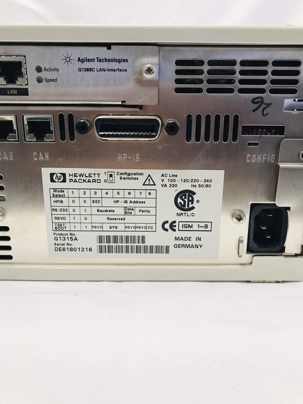 Agilent G1315A HP 1100 Series DAD Diode Array Detector HPLC Liquid Chromatograph