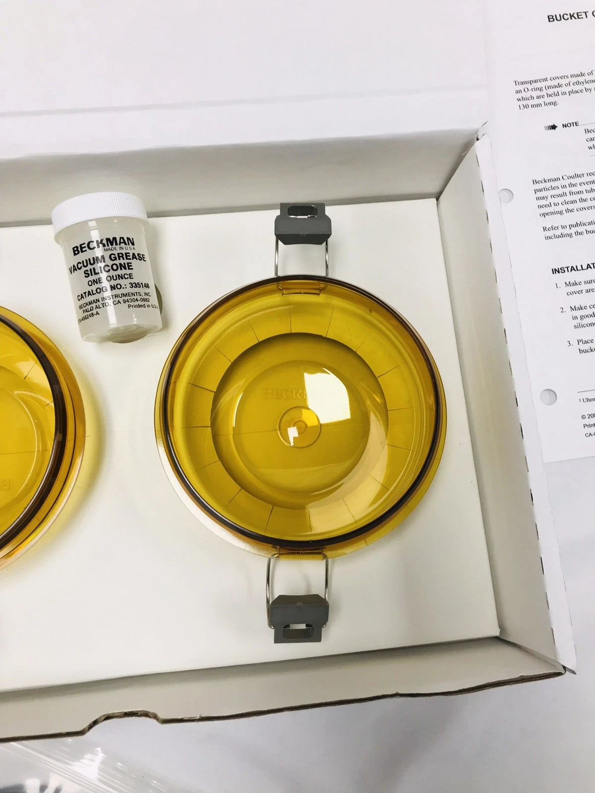 New Beckman Coulter REF 360585 Bucket Cover Set For GH 3.8 Rotor