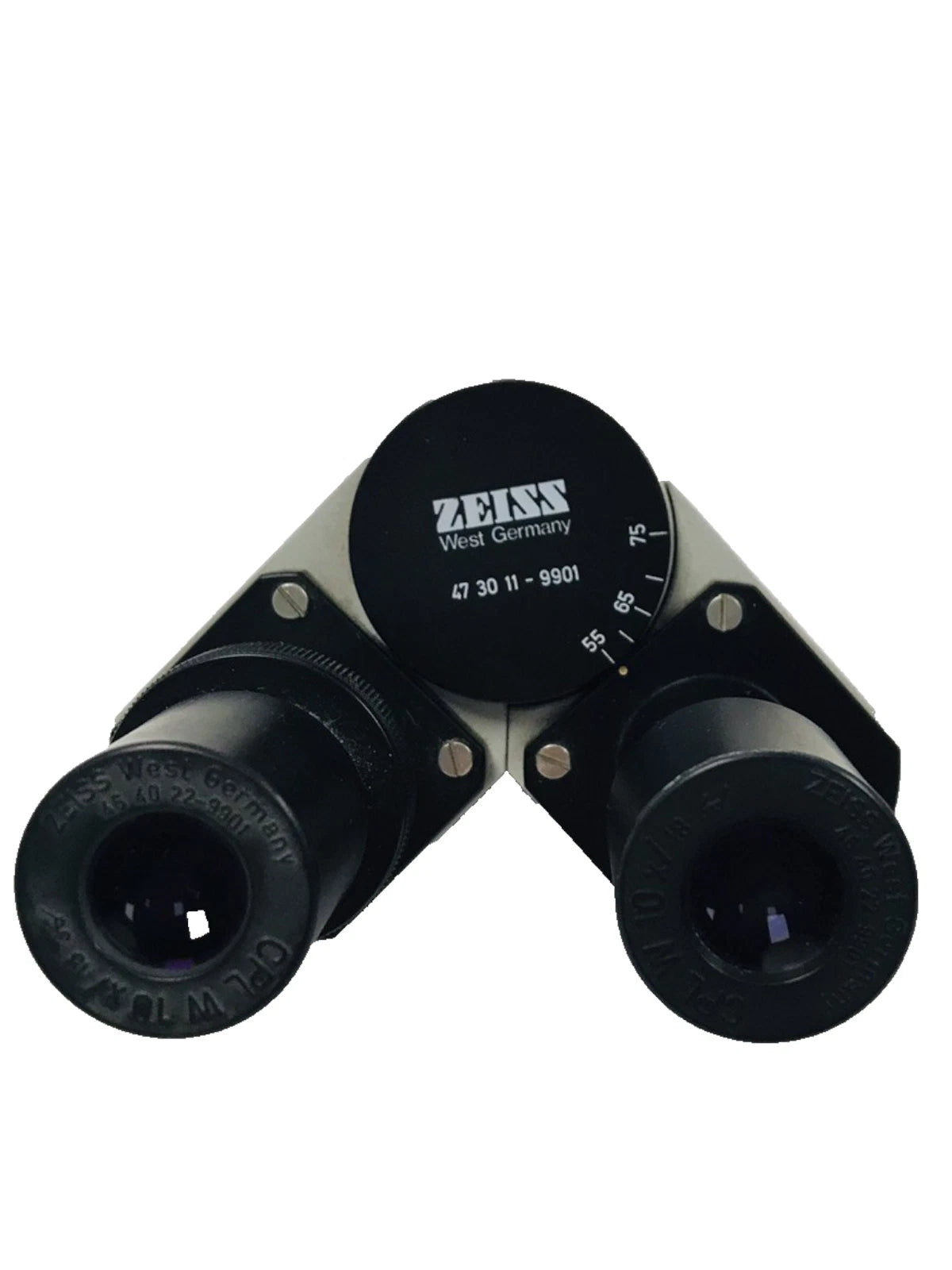 Carl Zeiss 47 30 11-9901 Binocular Head w/ Eyepieces Cpl W10X/18 46 40-22-9901