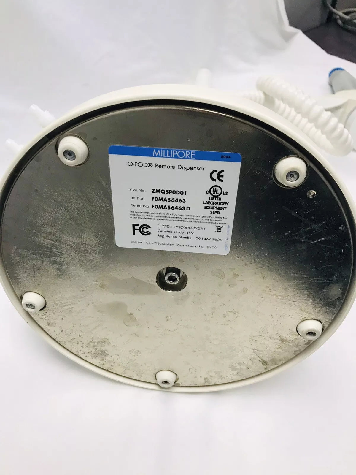 Millipore ZMQSP0D01 Q-Pod Remote Water Dispenser