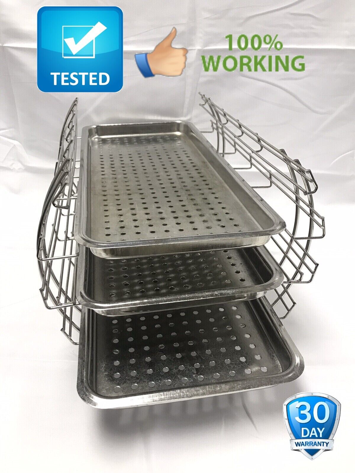 Genuine Tuttnauer 2540 Autoclave Rack & (3) Tray Support Steam Sterilizer Shelf