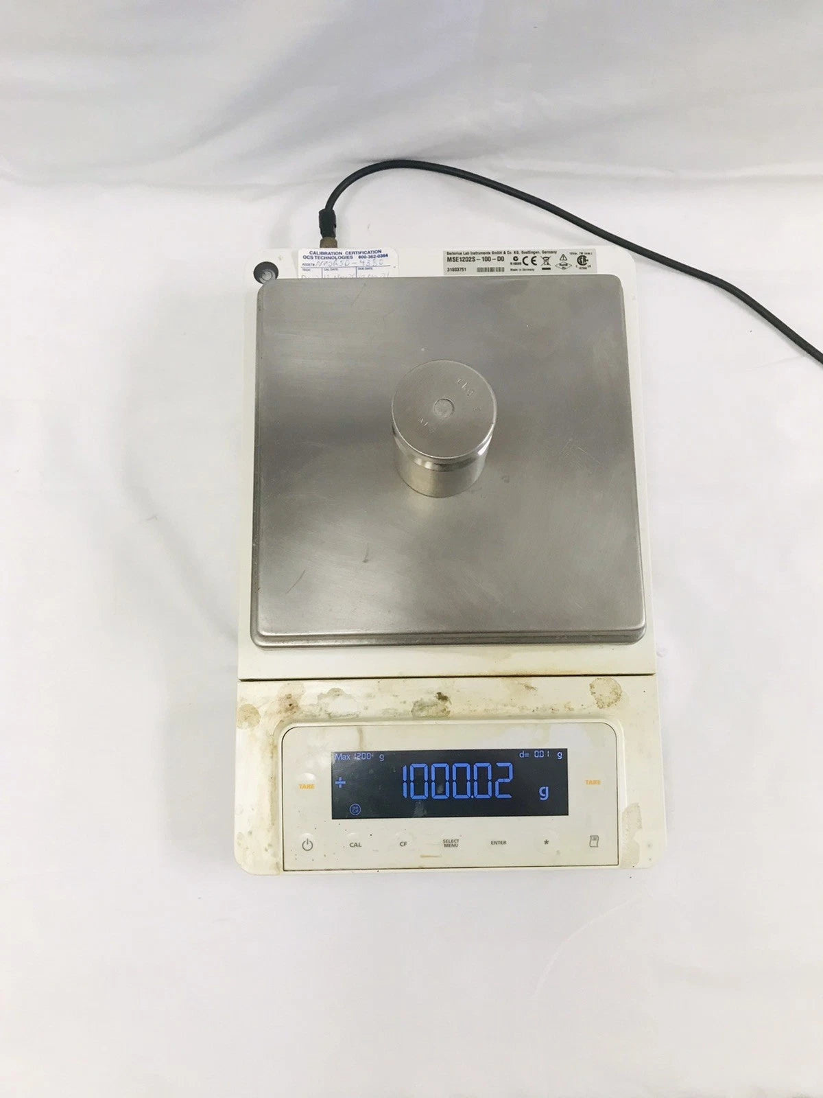 Sartorius MSE1202S-100-D0 Cubis Analytical Balance 1200 g 0.01 g Tested Working