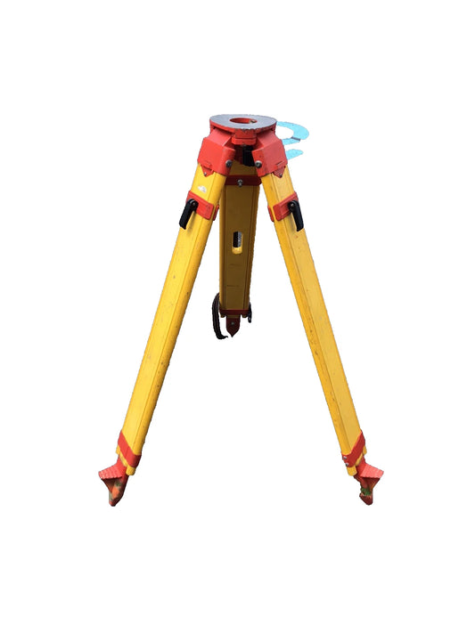 Heavy Duty Wooden Surveyors Tripod Surveying Equipment Construction Yellow