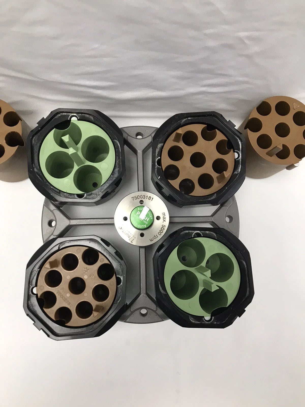 Thermo Scientific TX-400 75003181 Swing Bucket Rotor w/ 75003655 Buckets Adapter