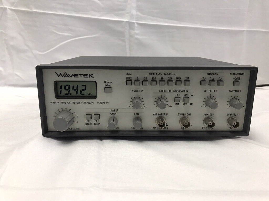 Wavelek Wavetek Model 19 2 MHz Sweep Function Generator (Only) With Power Cord ...