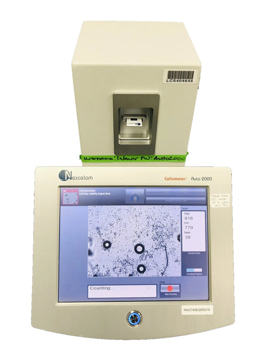 Nexcelom Cellometer Auto 2000 Cell Viability Counter Profiler Warranty See Video