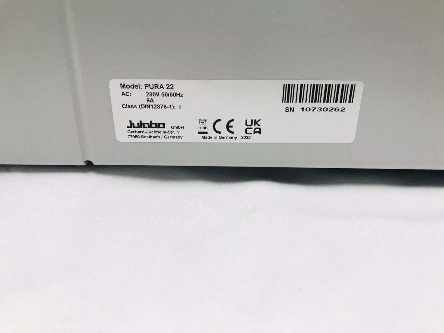 Julabo PURA 22 Water Bath W/ Lift up Cover & Test Tube Rack 20002866 230v Tested