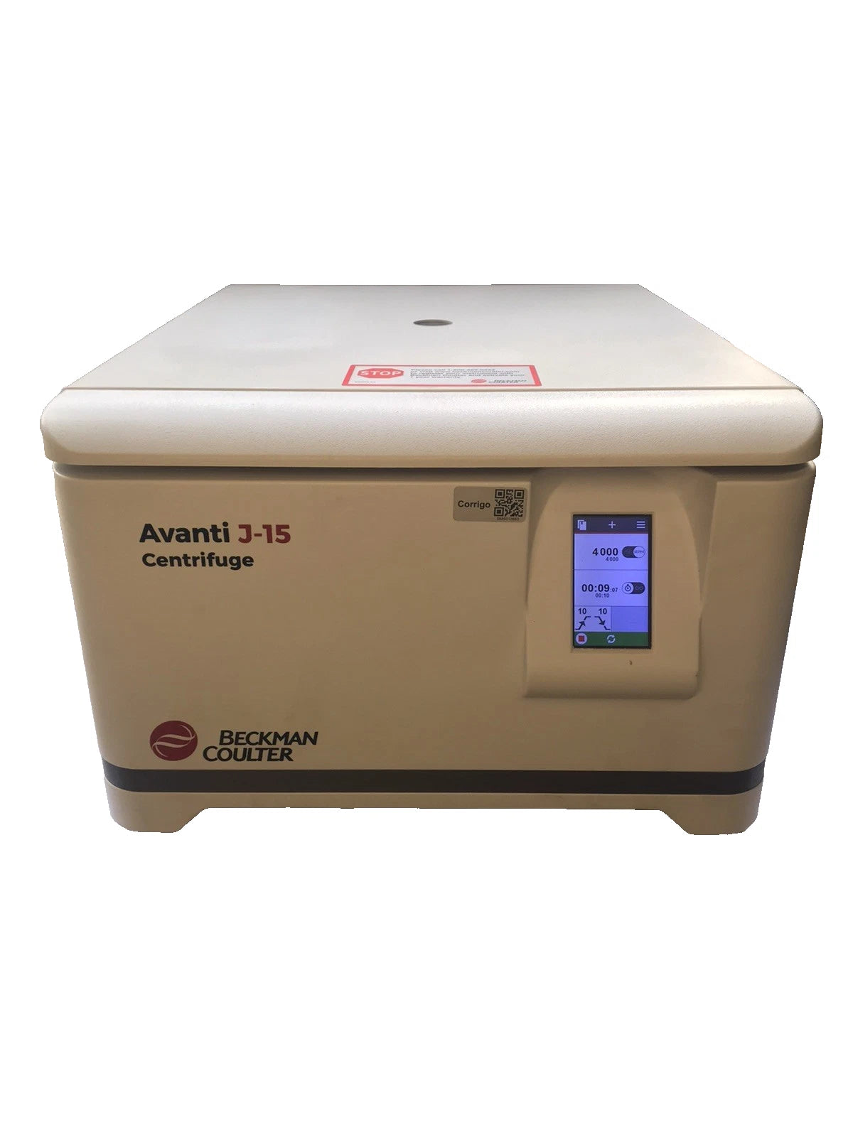 Beckman Coulter Avanti J-15 Centrifuge – JS-4.750 Swinging Bucket Rotor Tested