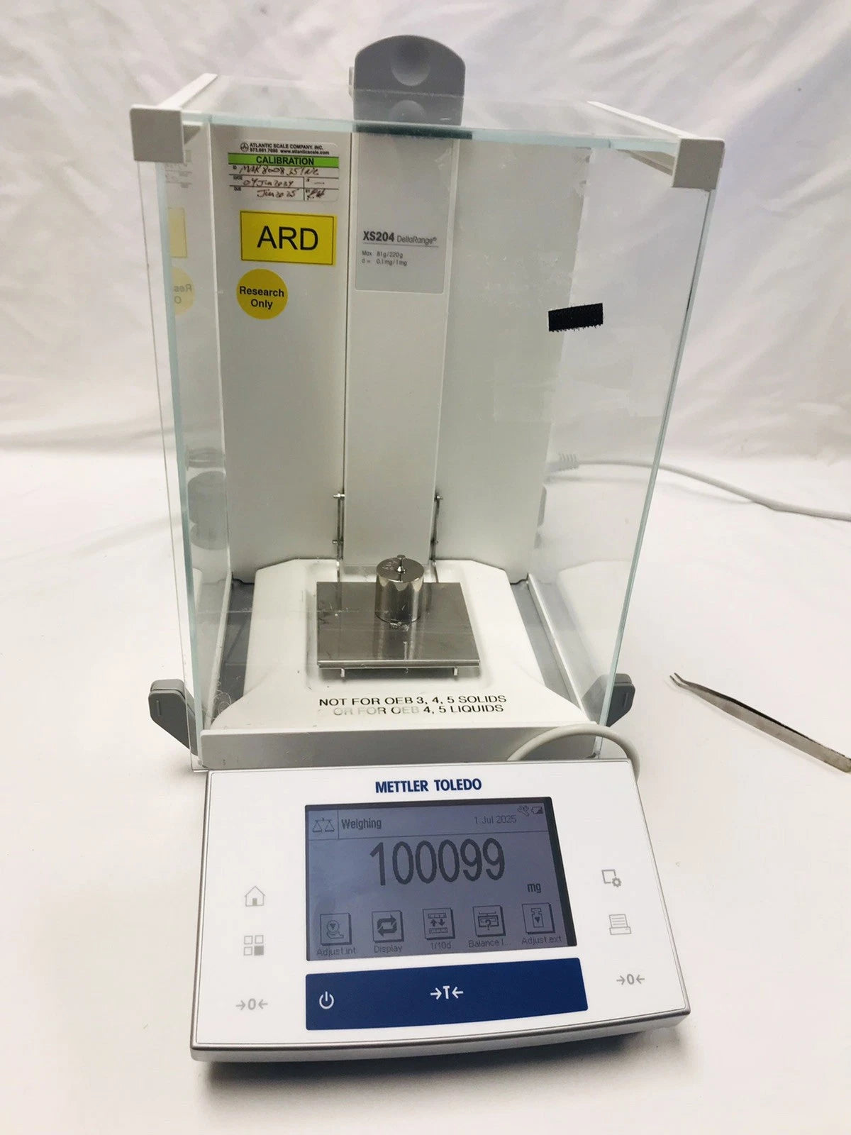 Mettler Toledo XS204 Analytical Digital Lab Balance Scale 220g X 0.1mg Working