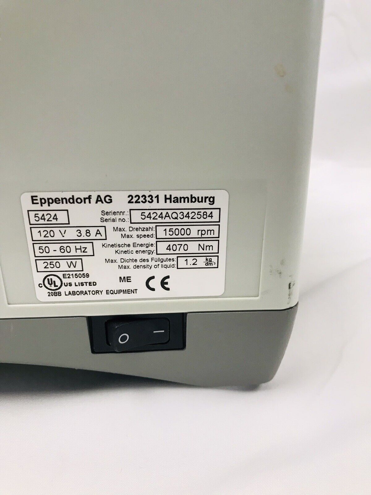 Eppendorf 5424 Digital Centrifuge Microfuge For Parts