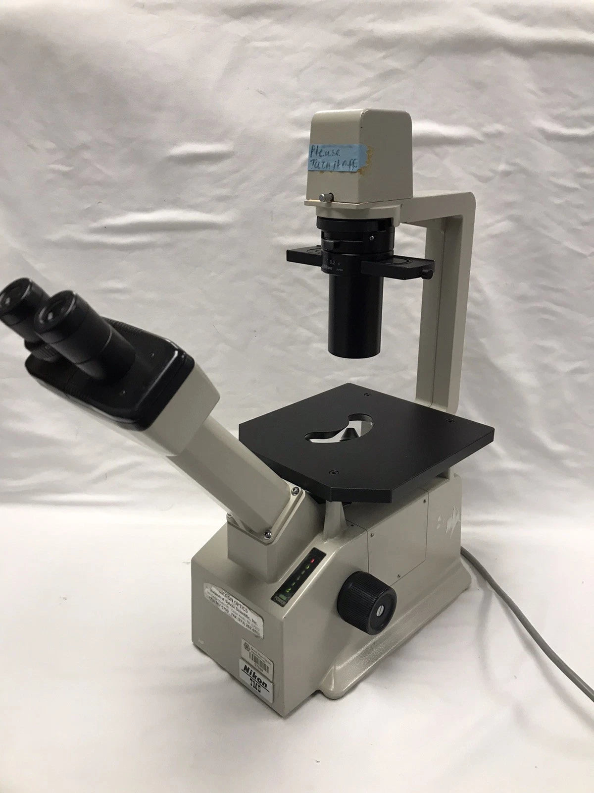 Nikon TMS Phase Contrast Inverted Microscope 2 Objectives 10x 20x Binocular