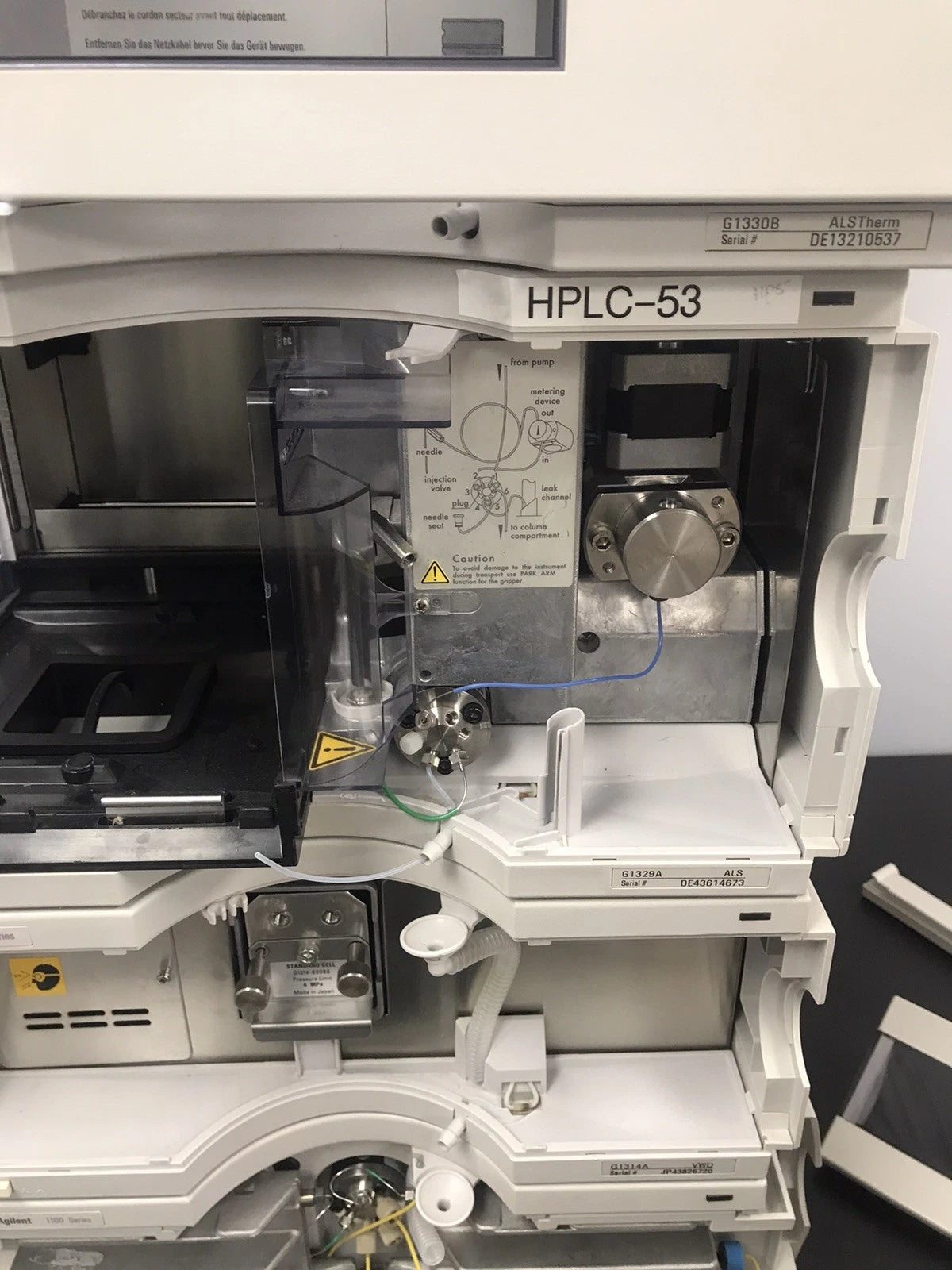 8pc, HP Agilent 1100 HPLC QuatPump, ALS, DAD, Colcom, Degasser, ALS Therm VWD Tray