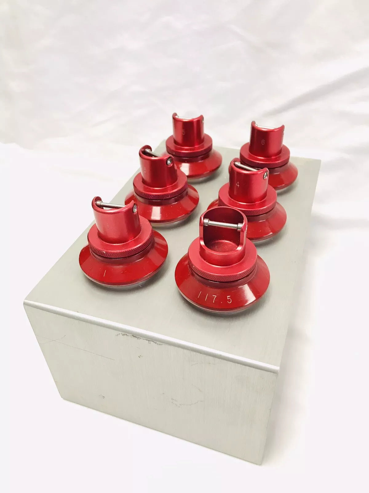 Lot of 6 Beckman 117.5 Swing Rotor Tubes w/ Beckman 331186 Tube Holder Stand