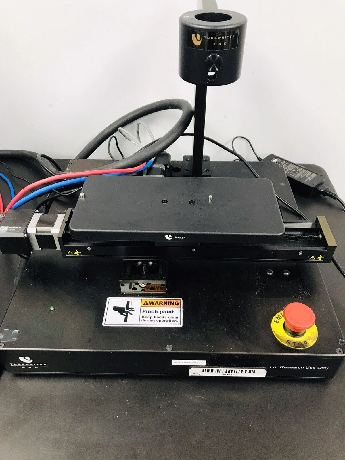 TubeWriter 360 Laboratory Vial Labeling System Videojet 1520 Printer