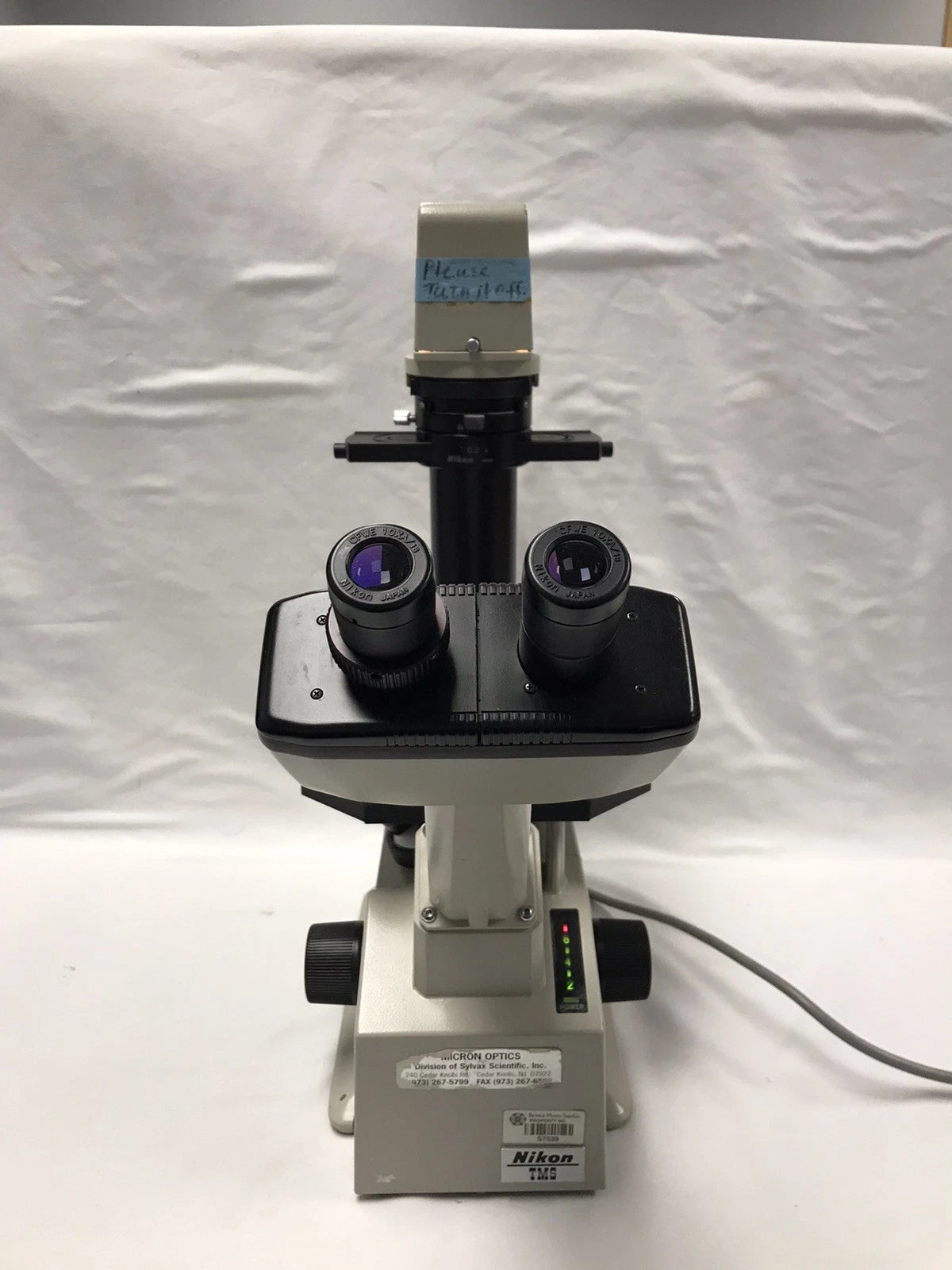 Nikon TMS Phase Contrast Inverted Microscope 2 Objectives 10x 20x Binocular