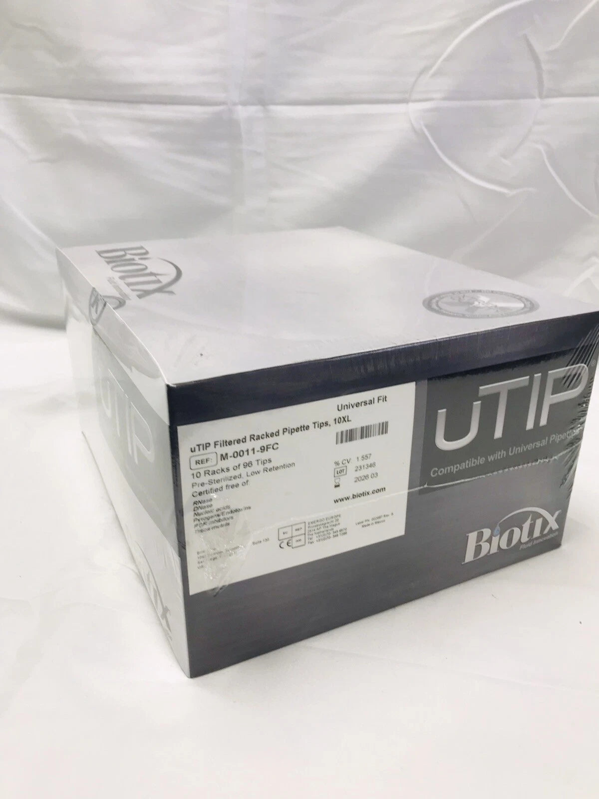 Biotix uTIP Filtered 10XL Universal M-0011-9FC Racked Pipette Tips New Sealed!