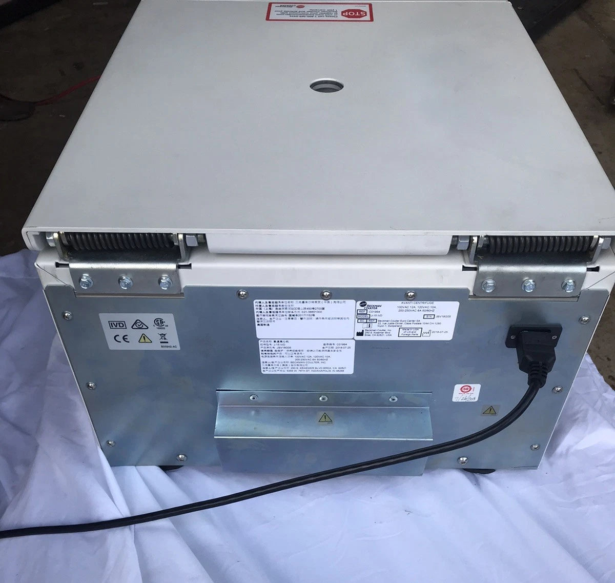 Beckman Coulter Avanti J-15 Centrifuge – JS-4.750 Swinging Bucket Rotor Tested