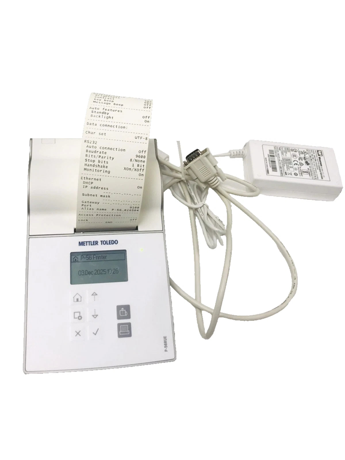 Mettler Toledo P-56RUE Thermal Printer For Analytical Balance & Scale Tested