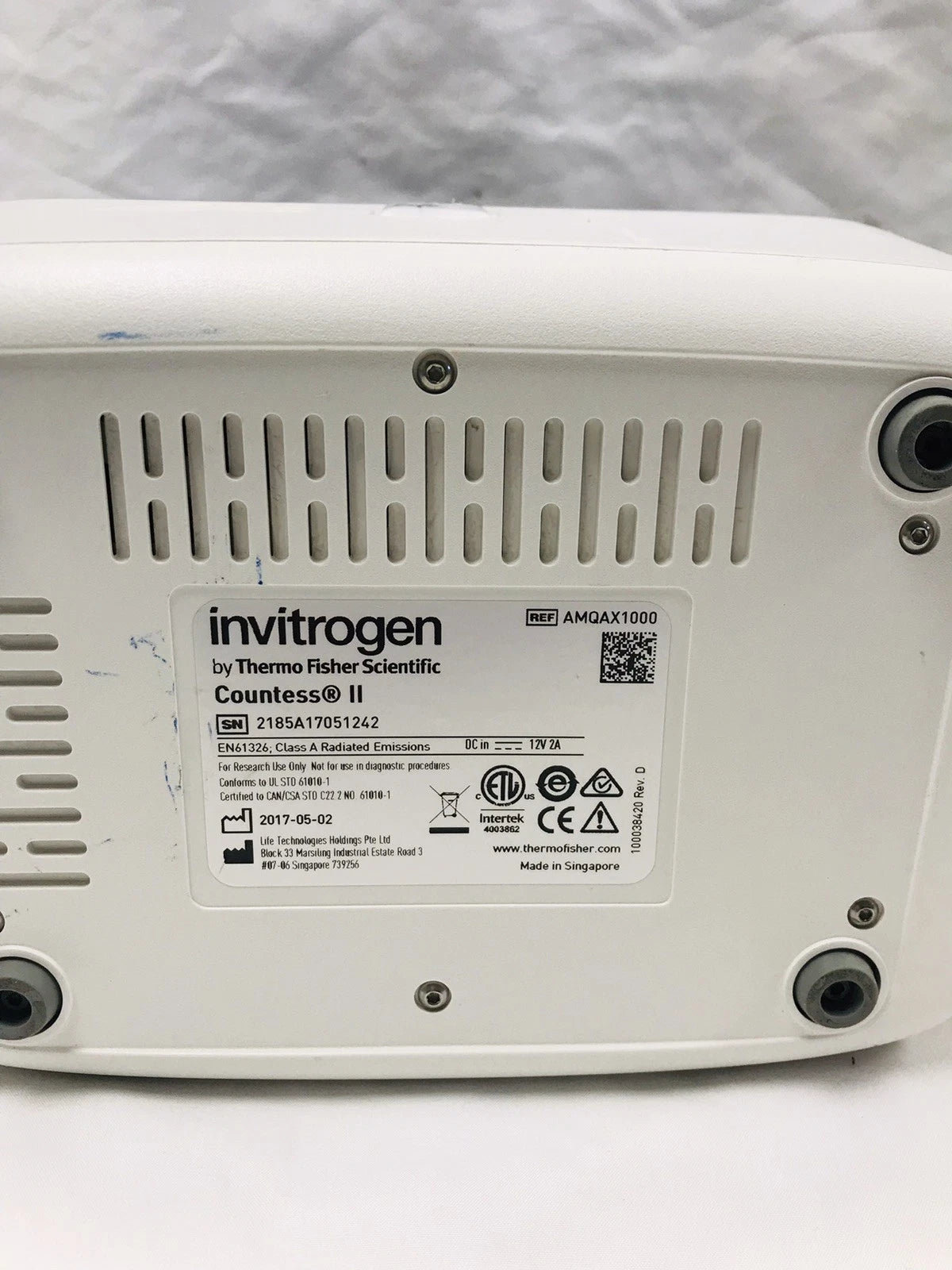 Invitrogen Countess II Automated Cell Counter AMQAX1000 Slides Counting